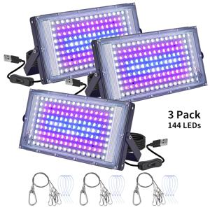 TEMU 1-4개 팩 50/96/144 LED 풀 스펙트럼 식물 성장 램프, 실내 식물 씨앗 성장, 꽃 핀, 과일 생산용, 59인치 코드 USB 플러그 및 스위치, 저전압 5V, 끈, 타이, 다양한 설치 방법 포함