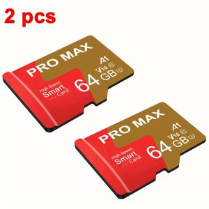 TEMU 2개 세트 64GB/32GB/16GB/8GB/4GB/1GB 메모리 카드 + USB 카드 리더 및 어댑터, 고속 SD 카드, A1 C10 TF 카드 - 태블릿/카메라/차량용 드라이빙 레코더/자동차 오디오/게임 콘솔용, 실제 용량 보장, 파일 안전 저장!