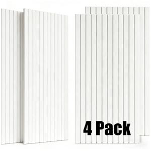 흡음 패널 4개 세트, 59.94cm * 29.97cm 장식용 대형 사이즈 흡음 벽 패널, 사무실, 홈시어터, 녹음 스튜디오, 거실 방음용, 스모크 그레이