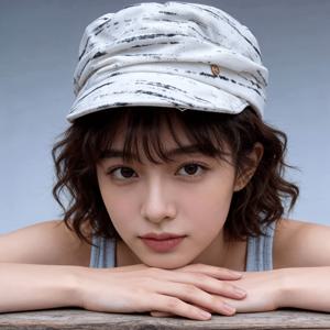 TEMU 플리츠 베레모 여름 여름 한국 스타일 다용도 얼굴-짧은 패션 문학 레트로 뉴스보이 페인터 모자