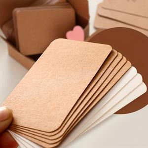 TEMU 65개 크리에이티브 빈 카드 엽서 포스트카드 DIY 크라프트 카드지, 낙서 소형 카드, 책갈피, 메시지 카드, 포스트잇, 단어 카드