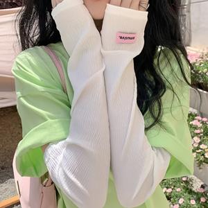 TEMU 여성용 팔토시 1켤레, 쿨링 팔 커버, 통기성 좋은 신축성 있는 손가락 없는 햇빛 가리개, 운전, 사이클링, 야외 스포츠용