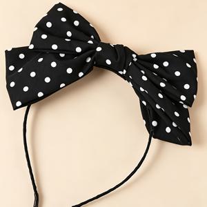 TEMU 3가지 색상 레트로 폴카 도트 리본 나비매듭 헤어밴드, 미끄럼 방지 헤어후프, 여성용 우아한 헤어 액세서리, 데일리 & 파티용