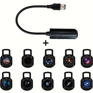 TEMU 1개 - LED 갤럭시 프로젝터, 360° 회전 가능, 침실 천장 및 흰색 벽에 별이 빛나는 하늘과 은하를 투사, 로맨틱한 우주 분위기 연출, 홈 데코, 파티 배경에 적합