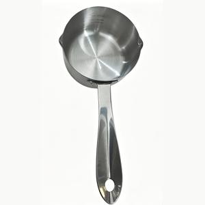 TEMU 올인원 밀크팟, 304 스테인리스 스틸, 13.53oz / 400ml 미니 팟 본체, 버터 녹이기 및 커피 추출용, 듀얼 스파우트 디자인