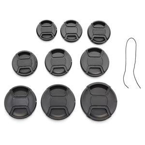 TEMU 9개의 49Mm 52Mm 55Mm 58Mm 62Mm 67Mm 72Mm 77Mm 82Mm 카메라 렌즈 캡 중간 핀치, Canon , for Sony Fuji Leica SLR 싱글 카메라 액세서리용 잃어버린 것을 방지하는 로프가 있는 세트