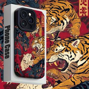 TEMU 휴대폰 케이스 - 호랑이 해 강력한 호랑이 일러스트 아이폰16/16Plus/16Pro/16Promax/아이폰15/15Plus/15Pro/15Promax/아이폰14/14Plus/14Pro/14Promax/아이폰13/13Pro/13Promax/아이폰12/12Pro/12Promax/아이폰11/11Pro/11Promax 호환, 낙하 방지