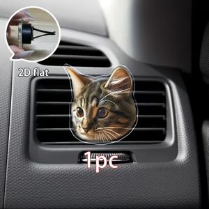 TEMU 대부분의 차량에 적합한 맞춤형 사진 자동차 통풍구 클립 1/3개 - 나만의 사진으로 개인화, 미끄럼 방지 대시보드 홀더, 내구성 있는 아크릴 에어벤트 장식, 반려동물 사진, 가족 사진용, 간편한 설치 자동차 액세서리, 운전자 및 반려동물 애호가를 위한 선물, 2D 평면