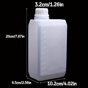 TEMU 3 x 1000ml/33.8oz 측면 주둥이 눈금 플라스틱 병 - 넓은 입구 밀봉 및 멸균 가능 보관 용기, 실험실 및 산업용으로 적합 - 누수 방지 디자인, 병, 공예, 정밀 계량 눈금, 견고한 구조