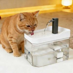 TEMU 신제품 1.5L 대용량 자동 펫 분수대, 3가지 색상 선택 가능. 고양이/강아지/반려동물용. USB 전원, 배터리 불필요. 저소음 작동, 안전하고 신뢰할 수 있으며 자동 물 순환 기능 포함. 반려동물 주인이 사랑하는 반려동물을 위한 완벽한 선물.