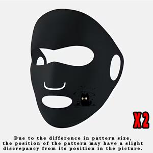 TEMU 2개 미니멀 라인 아트 큰 작은 검은 고양이 우산 아래 풀 페이스 햇빛 가리개, 방풍 편안한 얼굴 커버, 고양이 애호가를 위한 완벽한 선물, 할로윈 및 생일 선물