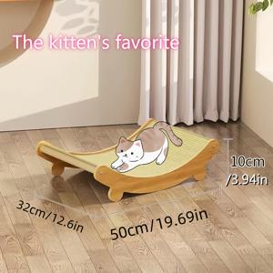 TEMU 2-In-1 고양이 해먹 및 스크래칭 보드 - 고양이 침대 및 스크래칭 패드의 기능을 결합하고, 내구성이 뛰어난 소재로 제작되었으며, 공간 절약형 디자인으로 실내 및 실외 사용에 적합합니다. 이 애완 동물 가구는 모든 계절에 적합합니다.