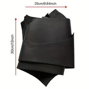 TEMU 1.5LB 정품 소가죽 조각, 블랙 색상, 1.7-1.8mm 두께, 수제 프로젝트 & 공예품 제작에 적합 (가방, 칼, 키체인, 다이어리 커버, 신발, 지갑, 펜 케이스 제작 포함)