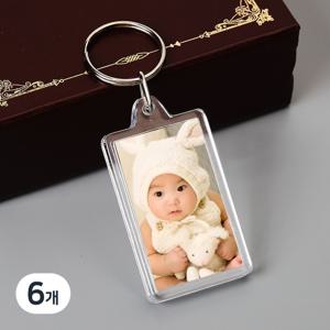 TEMU 6개 액자 키링 사진 홀더 사각 3.2x5.2cm