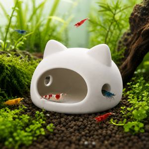 TEMU 1개 수족관 은신처 하우스, 베타 물고기용, 새우 양식 및 산란용 은신처, 투명 순환 시스템 포함, 나노 수조용 3D 프린팅 물고기 동굴 장식품, 베타 물고기 장식용 미니어처 조경 서식지, 양식가를 위한 선물