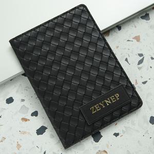 아가일 스트로 합성 가죽 RFID 차단 여권 지갑형 홀더 1개 - 맞춤 이름/이니셜, 여행용, 라벨 보호대가 있는 경량 여행 서류 정리 커버, 남녀공용