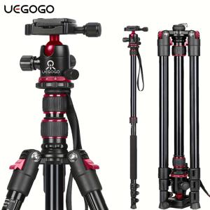 TEMU 76.8인치 프로페셔널 카메라 삼각대, 스피어리컬 짐벌, DSLR/DSLR 삼각대 및 모노포드, 휴대용 가방 포함, 캐논 니콘 쌍안경 레이저 망원경 호환 (무게 3파운드, 무게 13파운드)