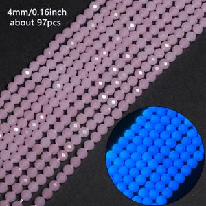 TEMU 97개 4mm 컬러풀 면처리 발광 비즈 - DIY 주얼리 만들기용 야광 돌 공예 비즈, 섬세한 팔찌, 귀걸이, 목걸이 - 이상적인 선물 & 공예 재료, 창의적인 공예|생동감 넘치는 비즈|발광 비즈 재료, 주얼리 만들기용 비즈