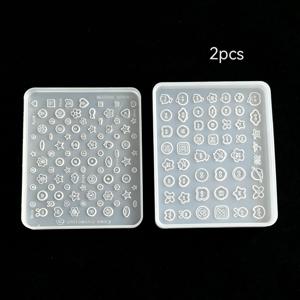 TEMU 3D 미니 버튼 젤 네일 아트 몰드 실리콘 도구 귀여운 별 꽃 동물 3D 레진 몰드 DIY 네일 아트 장식용
