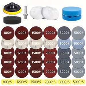 TEMU 37/127 헤드라이트 복원 & 리폼 키트, 3인치 75mm 차량 광택 디스크, 차량 왁싱 스펀지 광택 패드 (차량 디테일링용 사포 포함)