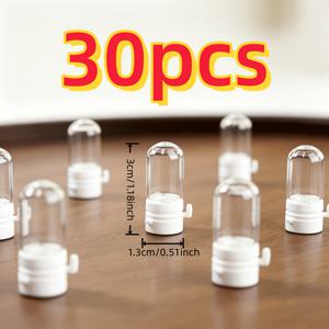 TEMU 30개입 1.5ml 유리 스포이드 병/투명 여행용 병/플립형 휴대용 누수 방지/고급 용기/공간 절약 및 무게 감소/여행용 정리함, 클렌징 워터, 밀크, 에센스, 토너, 헤어 오일에 적합