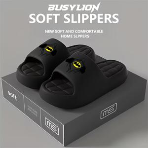 TEMU 배트맨 테마 실내화 슬리퍼, 가볍고 부드러움, 실내에서 편안한 착용감, 최고의 집에서 편안함을 위해 디자인됨. A-TX01, 여성화