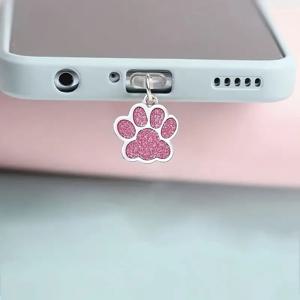TEMU 1 Shiny -shaped Phone Dust Plug, Compatible with iPhone and Type-C Android Ports