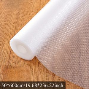 TEMU 1롤 선반 라이너, 23.62 X 237인치, 세탁 가능한 냉장고 매트, 방수 및 방유 패드, 재단 가능한 서랍 라이너, 냉동고 유리 선반, 주방 및 캐비닛용, 홈 데코, 주방 용품, 주방 정리 및 수납
