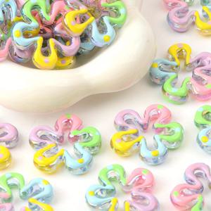 TEMU 랜덤 색상 3D 속이 빈 꽃 아크릴 구슬 5개, 주얼리 제작 DIY 루즈 비즈, 가방 열쇠고리 휴대폰 고리 장식품 주얼리 액세서리