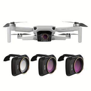 TEMU 렌즈 ND 필터 세트 CPL ND8 ND16 멀티 코팅 필터 콤보 카메라 렌즈 DJI Mini/Mini 2/Mini Se/ 드론 호환 (3개입)