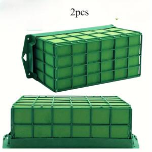 1/2/4pcs - 꽃 폼 케이지 걸이 상자 꽃 점토 직사각형 꽃 배치 벽 걸이 직사각형 식탁 표면 케이지 거치대 꽃 폼과 함께