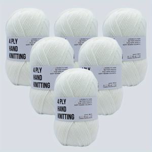 TEMU 6팩 300g (50g X 6) 4겹 밀크 실 - 100% 아크릴, 스카프, 담요, 인형, 여름 의류에 적합, 핸드니팅, DIY 초보자에게 이상적, 다양한 요구 충족