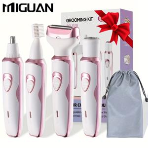 TEMU 500mAh 충전식 리튬 배터리, 4 in 1 다기능 여성용 전기 면도기, 여성용 전기 제모 세트, 여성 비키니 라인, 눈썹, 코, 얼굴, 다리, 팔, 겨드랑이 제모기 - 최고의 어버이날 선물