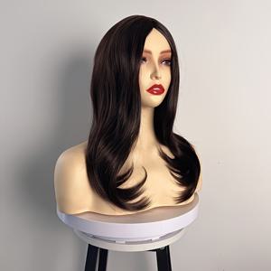 TEMU 어른용 베이직 스타일 가발, 루즈 웨이브 합성 머리, 150% 밀도, 열에 강한 섬유, 측면 앞머리 포함, 버클 네트 캡, 헤어 가발