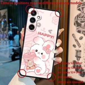 TEMU 폰케이스: 패션 카툰 귀여운 커플 곰 토끼 패턴 커버 갤럭시 S20 S10 S9 S8 S20+ S10+ S9+ S8+ FE UW 울트라 라이트 5G 충격방지 무광 투명 폰케이스 선물