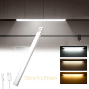 수납장 미닫이장 조명 USB-Type-C 충전식 LED 자석형 모션 센서 무드등: 3가지 색온도, 무단계 밝기 조절, 황혼부터 새벽까지 자동 조명 센서. 휴대용, 무선, 어디든 부착 가능, 수납장, 옷장, 옷소품장용. 사무실 독서등