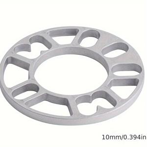 TEMU 1개 범용 알루미늄 합금 휠 어댑터 및 스페이서 패드, 두께 10mm, 휠 수정을 위한 센터 샤프트 디자인, 4와 5 볼트 림과 호환 가능, 4x100 4x114.3 5x100 5x108 5x114.3 5x120에 적합, 다양한 모델과 호환, 타이어 수정 및 확장 ET 조정에 사용, 내구성 있는 플랜지