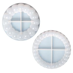 TEMU 2pcs 재사용 가능한 실리콘 원형 버블 매트 모양, DIY 에폭시 수지 보석 보관 트레이, 석고 및 시멘트 코스터에 적합 - 내구성이 뛰어난 손수 제작된 홈 데코, 비누, 욕조 폭탄용 모양