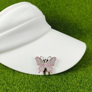 TEMU 나비 디자인 자석 모자 클립 골프공 마커 - 그린에 공을 위치시키는 간편한 골프 액세서리, 골프 애호가를 위한 완벽한 선물