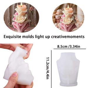 TEMU 창의적인 꽃과 입체 나무 모양 디자인의 3D 우아한 부케 캔들 실리콘 몰드. 세척이 쉽고 고온에 강한 이 실리콘 몰드는 DIY 웨딩 장식 캔들, 가정 장식용 향초 몰드, 레진/시멘트/석고 주조 장식품 제작에 적합합니다. 아늑한 집을 꾸미기 위한 필수 몰드