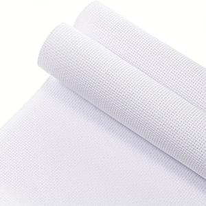 TEMU 아이다 십자수 자수 천, 14CT, 화이트, 19x29인치, DIY 공예용 사전 재단, 선명한 그리드 패턴