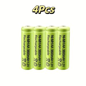 1.2V AA 충전식 배터리 - 3800mAh | 오시안 니켈 배터리, 고체 상태 전기, 가습기 및 전동 칫솔에 호환