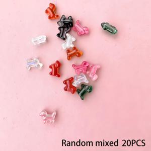 TEMU 20개 귀여운 펫 펀칭 강아지 주얼리, 핸드메이드 팔찌 및 펫 애호가용 비즈 랜덤 컬러 믹싱