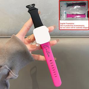 TEMU [맞춤 제작] 개인 이름 Y2K 투톤 컬러 TPU 스트랩 Apple Watch 밴드 여성 시리즈 11 10 SE 6 5 4 3 2 1 38mm 40mm 41mm 42mm 44mm 45mm 46mm 49mm 크리스마스 선물 투 컬러 랜덤 배송