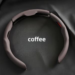 정교한 나파 가죽 자동차 핸들 커버, 미끄럼 방지 땀 흡수 사계절 범용, 버클 디자인 간편 설치, 세단 SUV 밴 범용 자동차 내부 장식 액세서리
