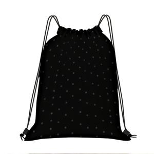 TEMU 블랙 폴카 도트 드로스트링 파우치, 헬스장/코트/훈련/여행/사이클링용, 요가/여행용 수납/일상 외출/캠핑용, 드로스트링 잠금 디자인/경량 스포츠백/세탁기 사용 가능, 발렌타인데이