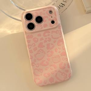 TEMU 휴대폰 케이스 - 1개입 신상 패셔너블 Ins 크리에이티브 핑크 프린트 Apple 17 Pro Max 호환 낙하 방지 17 Pro 폰 케이스 Iphone 16 Pro Max 소프트 커버 15 보호 케이스 11/14/13/12 시리즈, 편안한 그립 발렌타인데이 선물로 적합