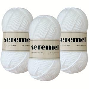 TEMU 150G 아크릴 코바늘 뜨개질 털실 3묶음 (총 426야드), 부드러운 소재 4줄로 구성되어 스카프, 스웨터, 담요 등을 코바늘 뜨개질 및 뜨개질로 제작하기에 적합합니다.