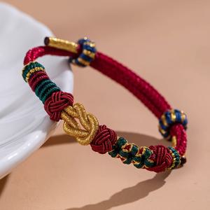 모향리 수제 손으로 짠 구슬 팔찌 1개 - 에스닉 행운의 구슬, DIY 액세서리용 레트로 주얼리, 결혼식, 생일, 문화 행사 선물용