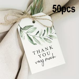 TEMU 50개 녹색 감사 선물 태그 세트 (걸이 구멍 포함), 선물, 파티 및 축하 행사를 위한 장식에 완벽